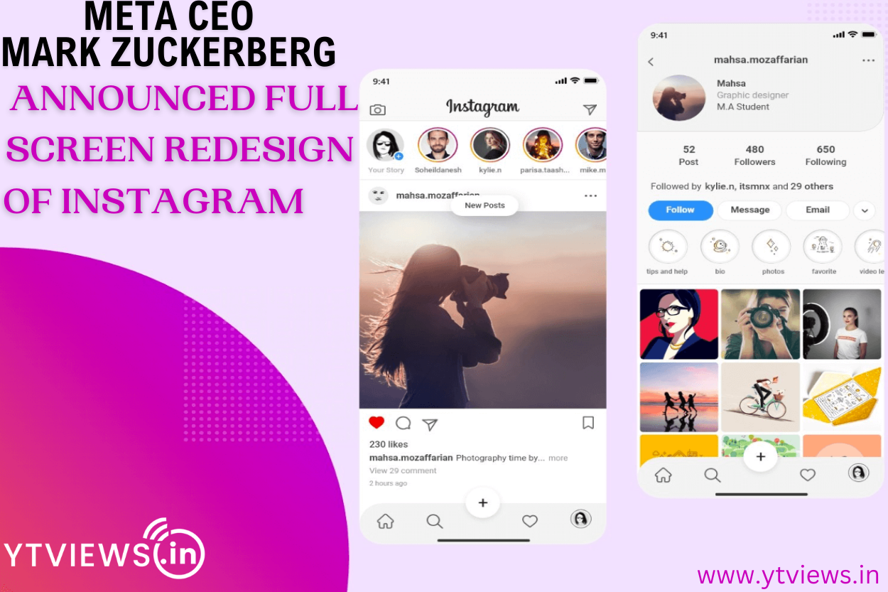 Meta CEO Mark Zuckerberg Announced Full Screen Redesign of Instagram
