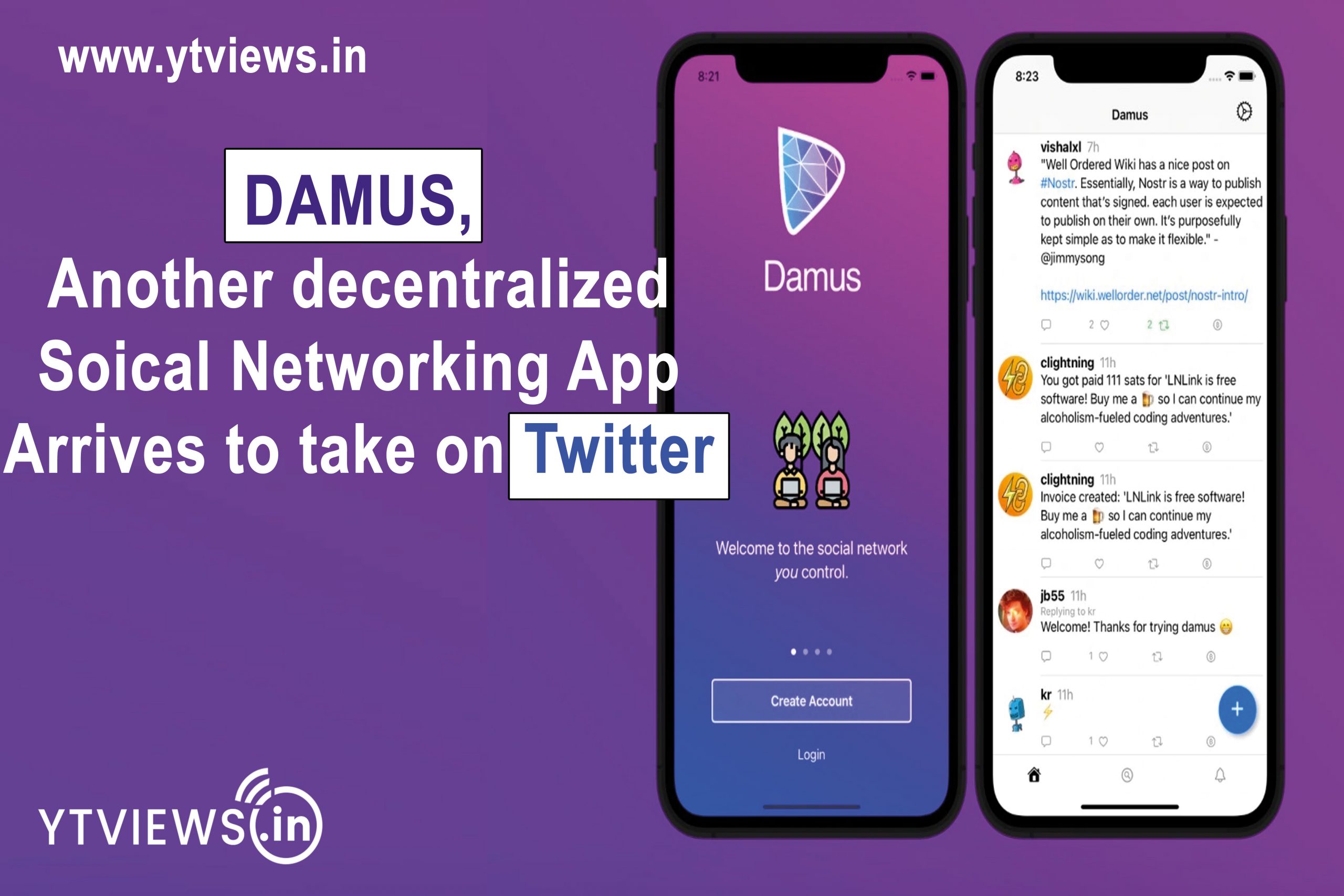 Damus, another decentralized social networking app, arrives to take on Twitter