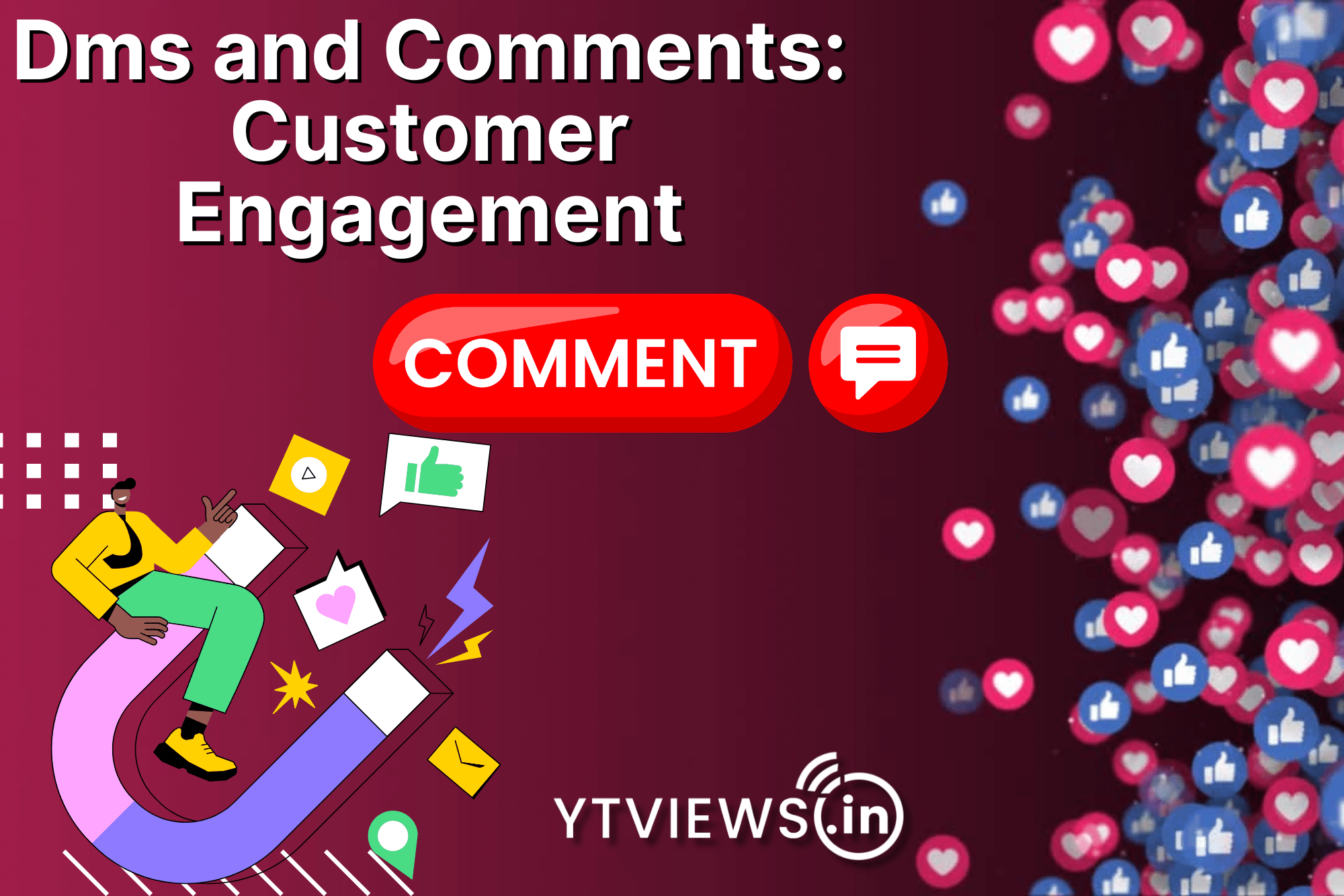 How important are direct messages and comments in engaging customers on your social media platform?