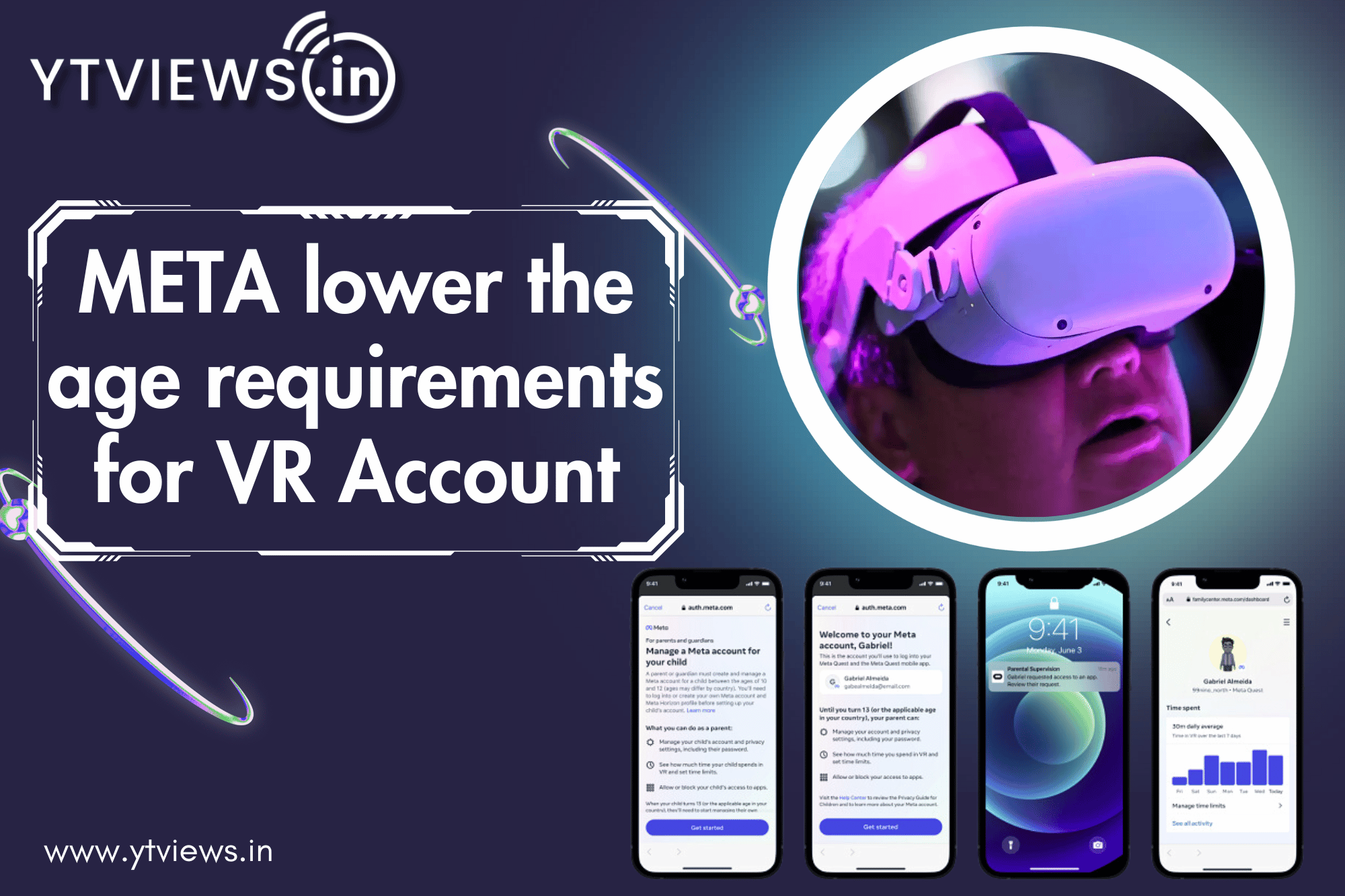 Meta lowers the age requirements for Meta Quest accounts, allowing children ages 10-12 to create VR profiles