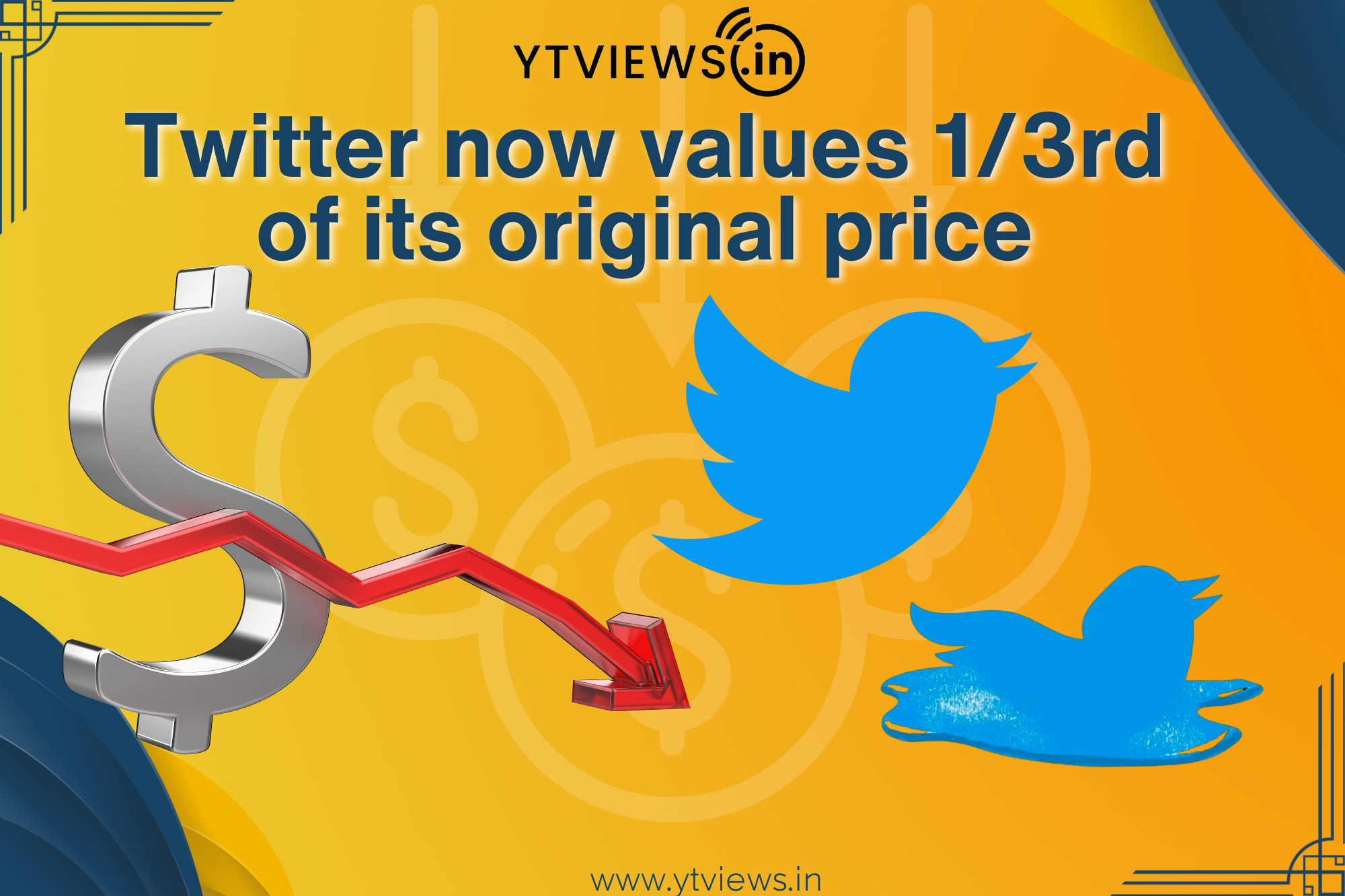 Twitter/X value drastically drops as the platform now values one-third of what Elon Musk bought it for