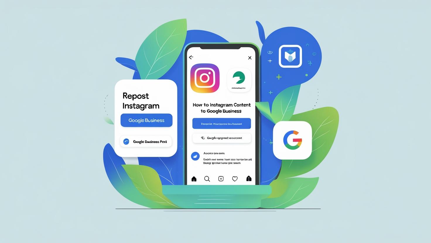 How to repost from instagram to google business account?