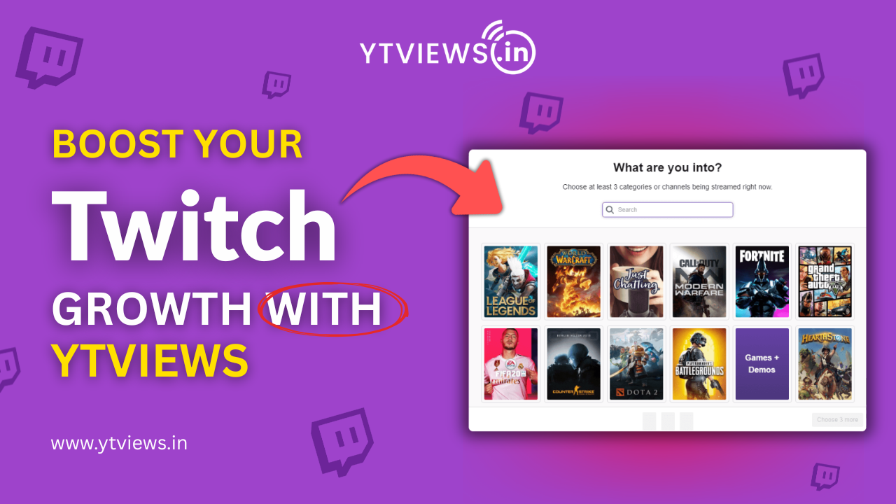 Twitch services: Boost followers,views & engagement with Ytviews.in