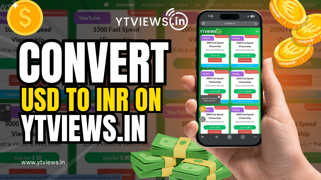 How to Convert USD to INR on Ytviews.in (Step-by-Step Guide)