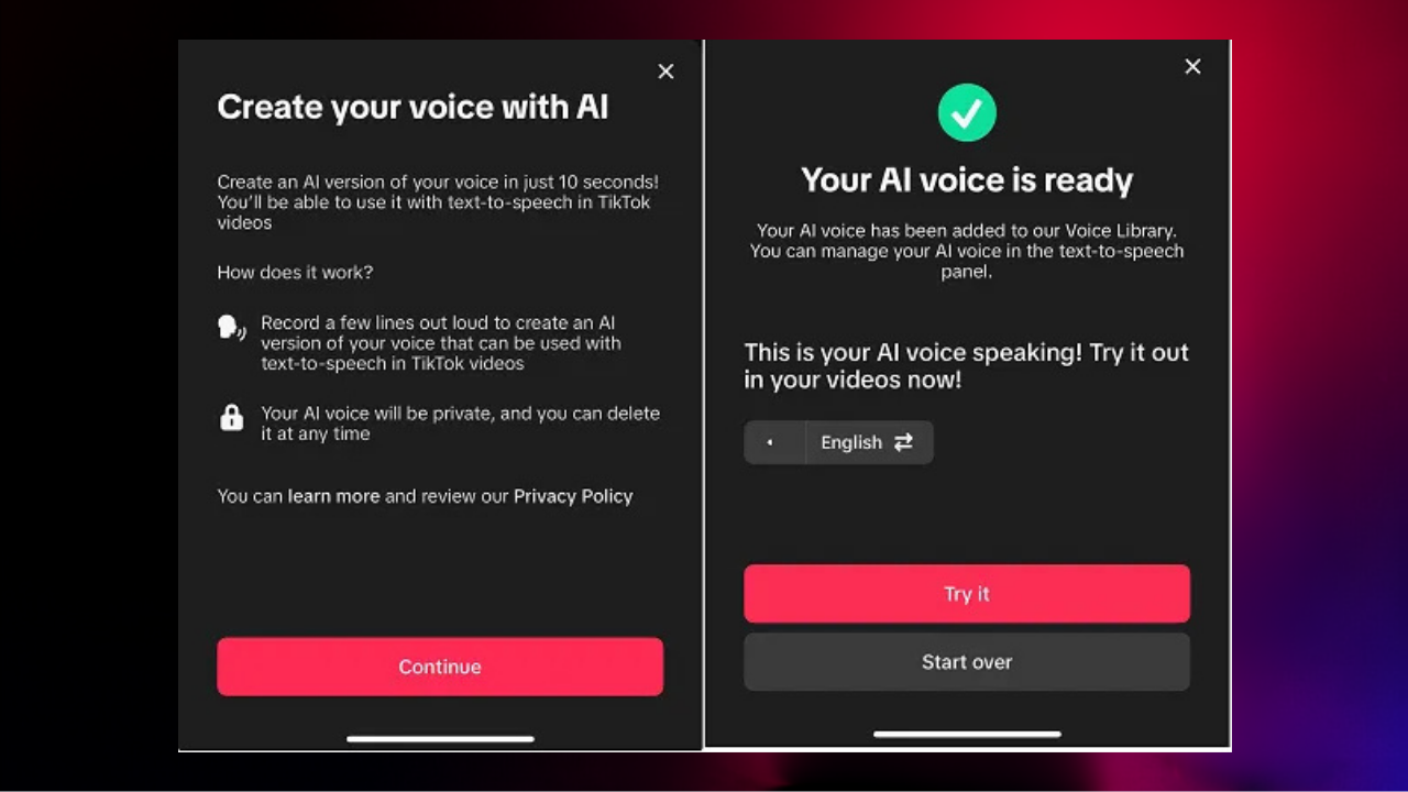 Create your own voice with AI